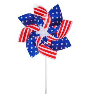 Molinetes patrióticos de la bandera estadounidense 4 de julio Día de la Independencia Molinetes de estrellas y rayas de EE. UU. Regalos para niños Decoración de césped y jardín