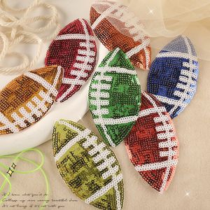 Patches américaines de paillettes de football 8 couleurs Rugby Applique Patch brodé fer sur patchs pour les jeans de couture bricolage sacs à main