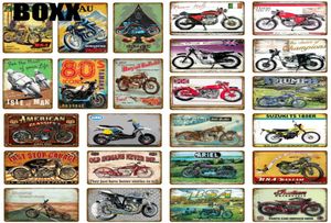 Italia American Inglaterra Classics Motorcycles Metal Tin Signs Vintage Wall Poster para pub Bar Garage Club Decoración del hogar 2889919