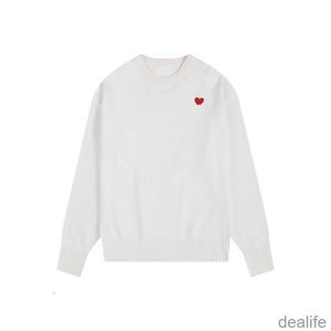 Amis Designer Amiparis Sweatshirt Paris Am i Sweater Big Coeur Love Heart Jacquard Crew Neck Sweat Usa Uk Streetwear Casual Hoody Petit Logo Ducd