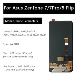 AMOLED 6,67 pouces pour Asus Zenfone 7 ZS670KS 7 Pro ZS671KS 8 FLIP ZS672K