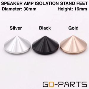 Amplificateur 30 mm16 mm usinait en aluminium solide d'isolement d'isolement des pieds de support amortisseur de vibration pour le haut-parleur de bricolage audio hifi dac de haut-parleur