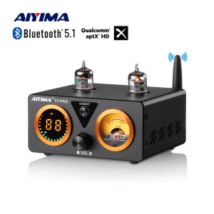 Amplificateur Aiyima T9 Pro Apptx HD Bluetooth Amplificateur Audio 100WX2 HIFI AMPLIFICATION STÉRÉO Amplificador USB DAC COAX OPT VU METER TUBE Amplificateur