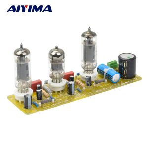 Amplificateur Aiyima Amplime à tube à vide Amplificateur 6N1 + 6P1 SATERO SON Amplificador Audio Board 3W Epoxy Glass Fiber Fibrement Aliment Alimentation