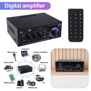Amplificateur AK45 HIFI Digital Bluetooth Audio Amplificateur MP3 Channel 2.0 Sound Power Amp Stereo Home Automotive Car en haut-parleurs Max 350W * 2
