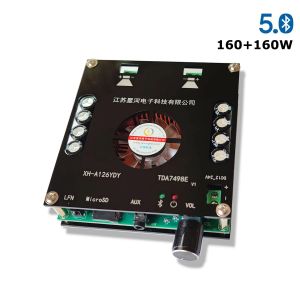 Amplificateur Bluetooth 5.0 Digital Power Amplificateur Board 2.0 Stéréo TDA7498E Amplificateurs sonores 160WX2 AUX TF Decoder for Home Audio