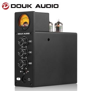 Amplificateur Douk Audio P6 HIFI Jan5654 Valve Préample Stéréo Amplificateur de casque stéréo Bluetooth 5.1 AMP audio du récepteur avec compteur VU