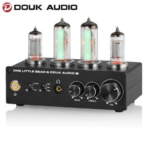 Amplificador Douk Audio T9 Mini 6E2 Audio Audio Vacuum Tube Preamplificador MM/MC Phono Stage Precedable Auriculares Auriculares Auriculares