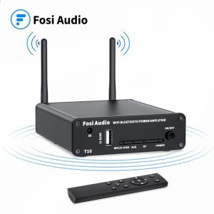 Amplificador Fosi Audio T10 Sound Sound AMP 100W Audio potente Audio Amplificador Wifi con WiFi 2.4G Bluetooth UDisk App Control remoto