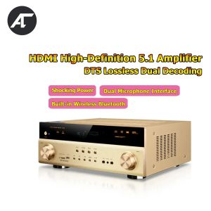 Amplificateur Home Digital Sound Amplificateur Bluetooth Audio HIFI Stéréo 6 canaux Power Professional Ampl Home Theatre System System Subwoofer