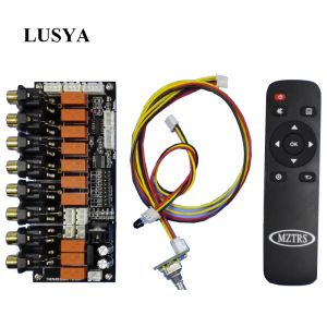 Amplificador LUSYA Remote Sound Sporting Entrada de audio de 6 vías Selector de señal de salida Selector del codificador E3009 E3009