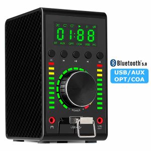 Amplificador Mini Audio Hifi Bluetooth 5.0 Power Clase D Amplificador MA12070 AMP DIGITAL 68W*2 AUDIO AUDIO CAR MARINO USB/AUX/OPTICAL/COA IN