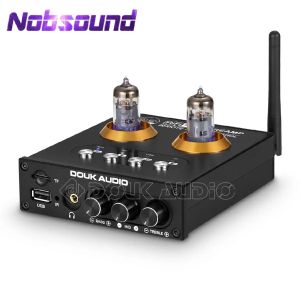 Amplificateur Nobsound mini Bluetooth 5.0 Préampe de tube à vide HIFI Récepteur stéréo USB Player Audio casque