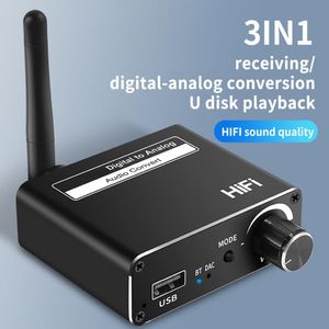 Amplificadores 192khz Convertidor Dac digital a analógico 3,5 mm Aux Coaxial Fibra óptica Bt 5.0 Hifi Audio Receptor Transmisor Adaptador para TV PC