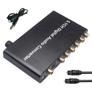 Amplificateurs 5.1ch Convertisseur audio numérique DTS / AC3 ​​pour le décodage Dolby Entrée SPDIF à 5.1 Decoder SPDIF coaxial à RCA