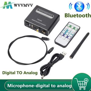 Amplificateurs Wvvmvv Bluetooth 5.0 Compatible DAC Convertisseur audio numérique à analogique Adaptateur Lecture Microphone Télécommande Audio Décodeur