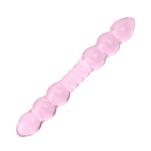 Anal Plug Dual Head Glass Dildo Masturbación femenina Masaje de próstata Estimulación de glúteos Juguetes sexy para mujeres Productos para adultos