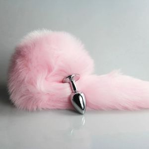 Jouets anaux BDSM Flirt Fox Tail Plug Métal Faux Furry Butt Prostate Massage Stimuler Anus Sexe Pour Femme Homme SM Jeux 231114