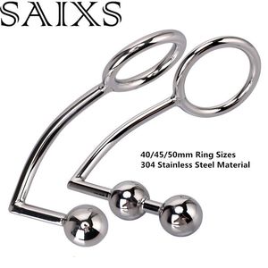 Anal Toys Hook Male Chastity Cock Ring Avec Plug Balls Butt Sex Pour Hommes Strap on Prostate Massager Drop 230714