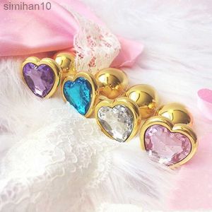 Toys Toys Sex Toys for Women Colorful Crystal Jewelry Steel Plug anal Booty Beads Inemless Man Products Adult Butt Sexo Sex Shop HKD230816