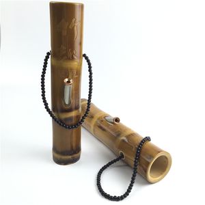 10 pouces anciens bangs à eau en bambou pour fumer mini bongs recycler pipes à eau plates d'huile nature bongs avec tuyau métallique de haute qualité