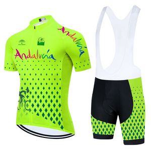 Andalousie cyclisme Jersey ensemble hommes vtt vélo vêtements été vélo vêtements Maillot Culotte Conjunto Ropa Ciclismo