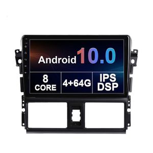 Android 10.0 Car DVD Multimedia 2 Din Player para Toyota VIOS 2014 2015-2016 Navegador GPS Unidad principal estéreo Compatible con múltiples idiomas OSD