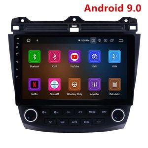 Lecteur multimédia dvd de voiture Android 10.0 Navigation GPS pour 2003-2007 Honda Accord 7 8 cœurs Support commande au volant