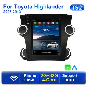 Reproductor Android 11 para coche estilo Tesla Radio Dvd y vídeo para Toyota Highlander 2 XU40 2007-2013 Multimedia GPS Carplay ESTÉREO