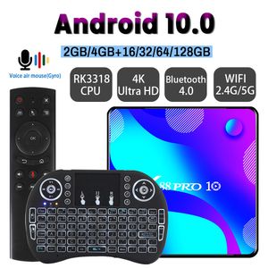 Android 11TV Box X88 PRO 10 PK3318 2,4G5.8G Wifi 3D RK3318 4K Velocidad rápida Set Top TV BOX G20S Control de voz