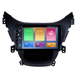 Lecteur radio dvd de voiture android pour Hyundai Elantra 2011-2013 avec USB AUX OBD II 9 pouces écran tactile de rechange GPS