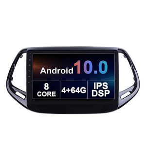 Android Car DVD Radio Player Indash Head Unit Pantalla táctil Video para Jeep Compass 2017-2018 compatible con cámara de respaldo tmps obd digital tv