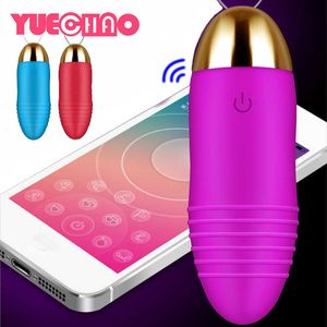 Android iOS inteligente aplicación de teléfono Vibrador Bluetooth inalámbrico sexo juguete kegel control remoto mini encantador saltar huevo sexo productos masajeador p0818