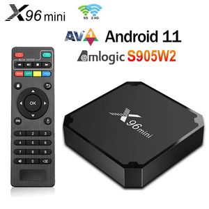 X96 Mini Amlogic S905W2 TV Box Android 11.0 2GB 16GB avec 2.4G 5G double lecteur multimédia WiFi PK TX6 TX3