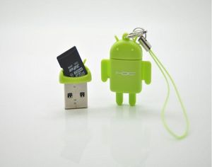 Android USB Carte Reader Robot Doll Phone Mobile Micro SD Carte Reader TF Carte Reader 100PCS4260804