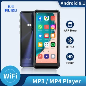 Lecteur de musique MP4 MP3, Android, WiFi, avec Bluetooth, écran tactile complet, 16 go, son HiFi, baladeur, prise en charge du téléchargement d'applications