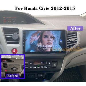 Honda Civic 2012-2015 Android 13 Touchscreen Car Radio with GPS, Bluetooth, CarPlay, Android Auto - Multimedia Navigation Head Unit