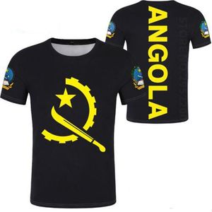 ANGOLA t-shirt sur mesure nom numéro blanc noir drapeau gris ao ago bricolage t-shirt imprimer texte portugais mot vêtements angolais241D