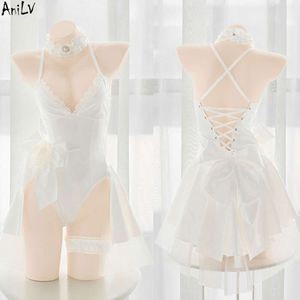 Ani Anime boda despertar chica novia cuero burbuja vestido uniforme mujeres espalda descubierta mono disfraces Cosplay cosplay