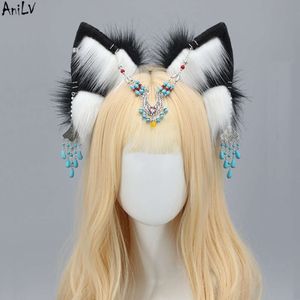 Ani Game el zorro de nueve colas Ahri Bell orejas diadema sombreros Cosplay cosplay