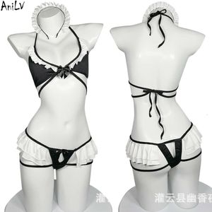 Ani femmes Sexy femme de chambre Bikini maillot de bain Costume Anime fille femme de ménage chaude Pamas Lingerie Cosplay cosplay