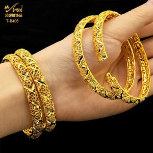 Aniid Dubai Gold Plated Bangles for Women African Medio Oriente Nigeriano Joyas de lujo Joyas Brasileñas Regalo 240407