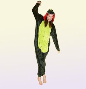 Costumes d'animaux Gol Grey Green Green Dinosaur grenouillères Anions de pyjamas Kigurumi Suit à saut Sleeples pour adultes Orde4516694 pour les adultes