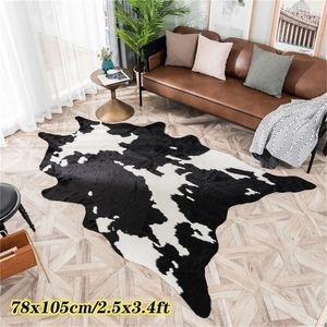 Alfombra con estampado de animales, vaca, leopardo, Tigre, estampado de piel de vaca, piel sintética, antideslizante, alfombrilla antideslizante, tigre, cebra, panda, alfombra 220301