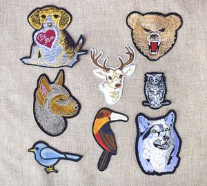 Patches de vêtements de broderie à rayures animaux pour la tenue de bébé Fer sur les patchs de transfert applique pour les tissus Badge Vêtements Accessoires Patch10PCS