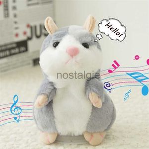 Animaux 14cm gris parlant hamster parler parler enregistrement sonore répéter peluche animal mini enfants jouets 210728 240307