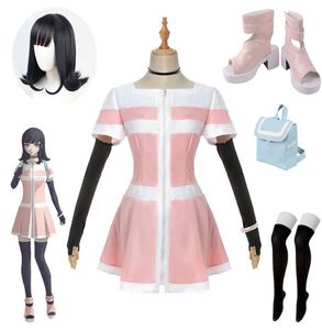 Anime Akudama Drive escroc Cosplay Costume robe avec chaussures sac femmes robe rose ensemble complet Costume Halloween