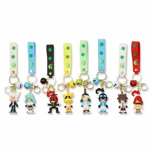 Anime Auto Keychain Soft PVC 3D Caoutchouc Key Chain Letter Keychain Gift for Kids