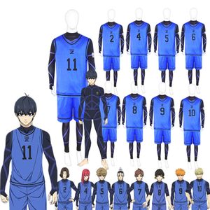 Costume de Cosplay Anime Blue Lock, Isagi Yoichi Chigiri Bachira Rensuke Kunigami, Maillot de Football, Uniforme de pied, vêtements de cosplay