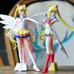 Anime Character Action Figurine Doll Dolls Model Minute Maid Warrior Mizuho Ice Moon Hare Binary Beauty Ornament Suitable For Fan Collection opp Bags 23cm UPS